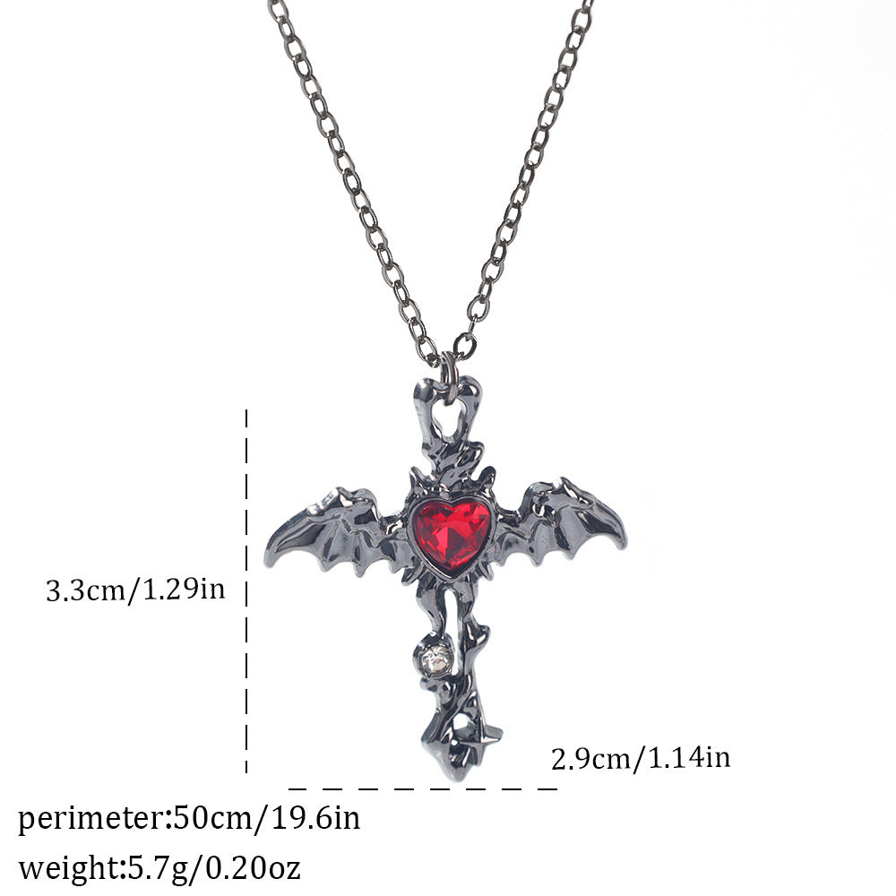 Dark Style Halloween Spider Bat Necklace