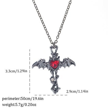 Dark Style Halloween Spider Bat Necklace