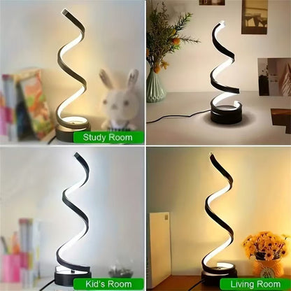 USB Powered Spiral Desk Lamp Simple And Adjustable LED Desk Lamp