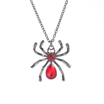 Dark Style Halloween Spider Bat Necklace
