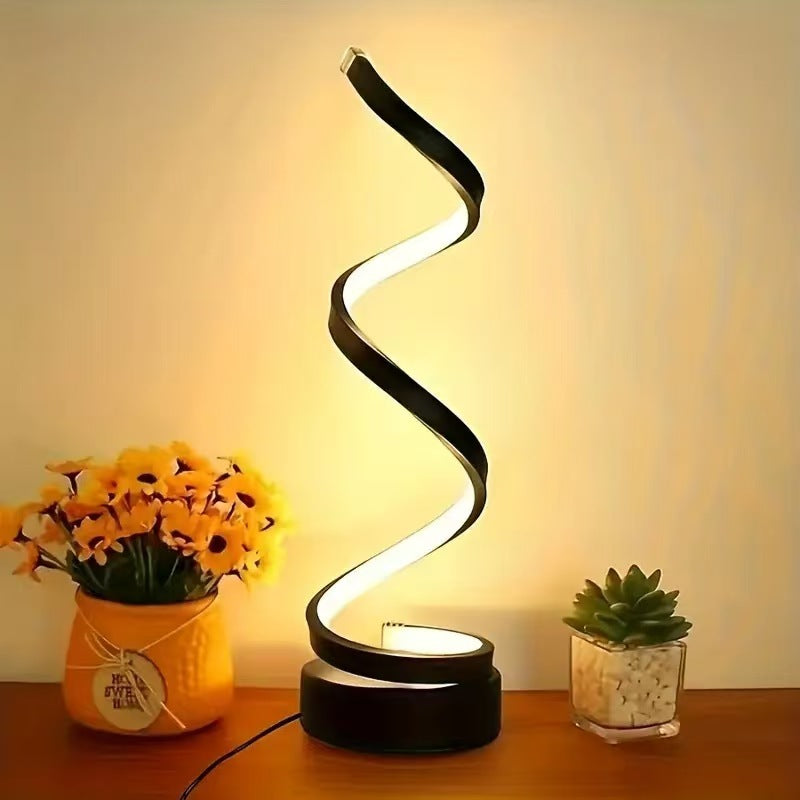 USB Powered Spiral Desk Lamp Simple And Adjustable LED Desk Lamp