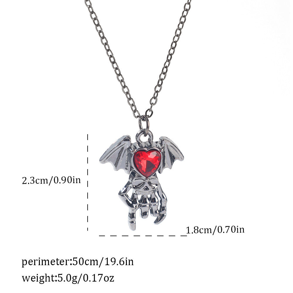 Dark Style Halloween Spider Bat Necklace